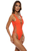 Luli Fama Diamond Girl Open Side One Piece Bodysuit